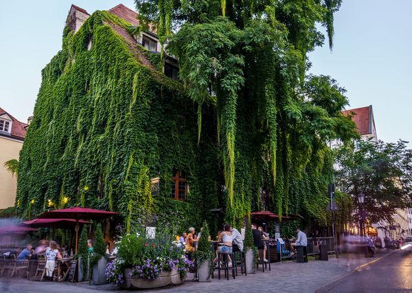The outside bar Josefa Karree from the outside by day.